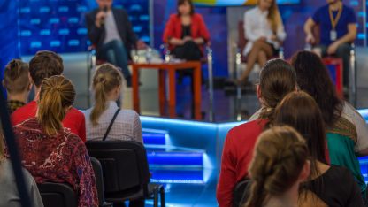 Talk show on the TV channel